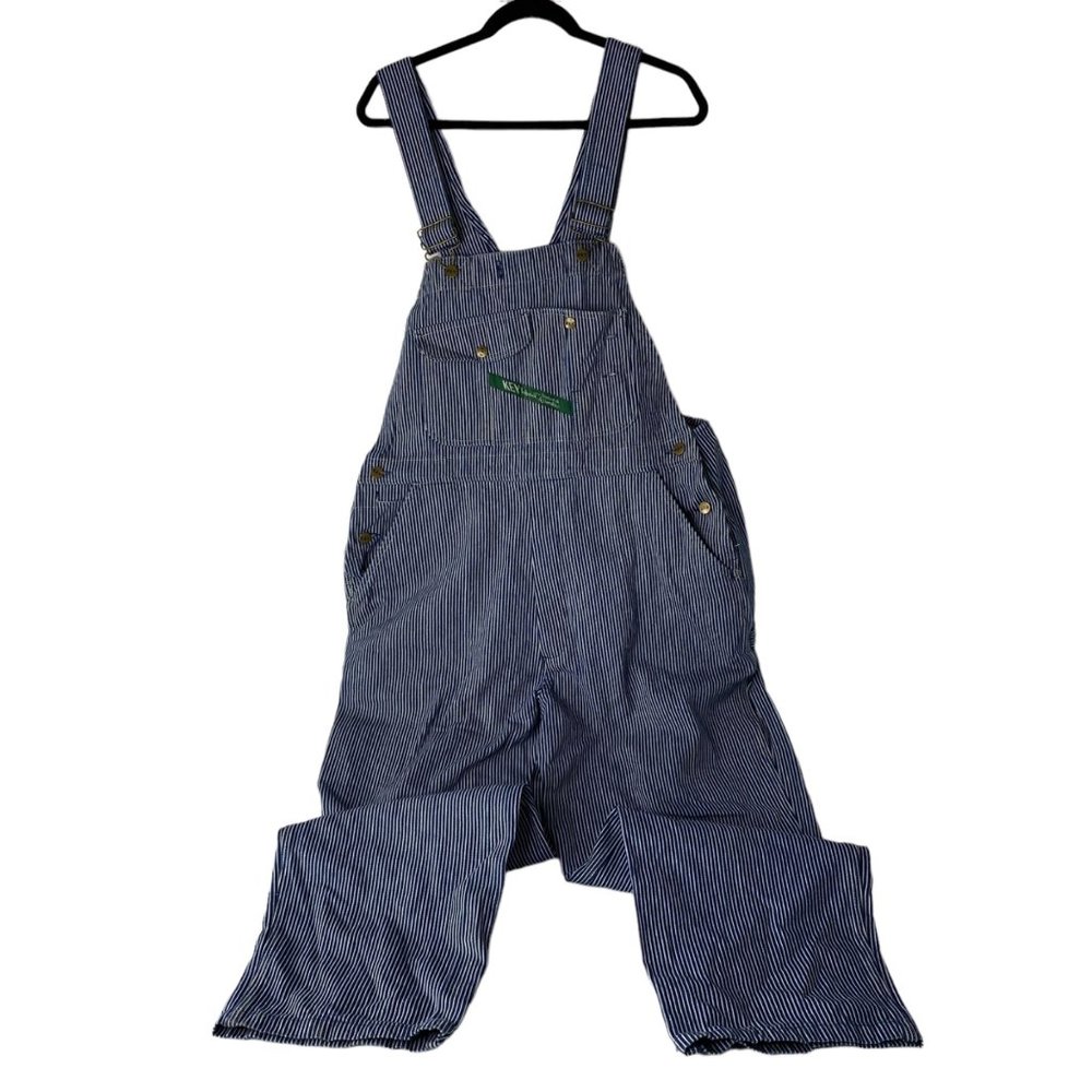 Blue & White Stripe Cotton Overalls KEY "Imperial Aristocrat of Overalls" Indus